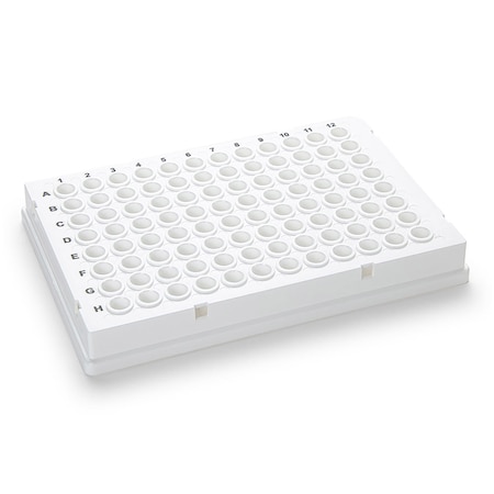 Globe Scientific 0.2mL 96-Well PCR Plate, Low Profile, Full Skirt, White, 10PK PCR-FS-02W